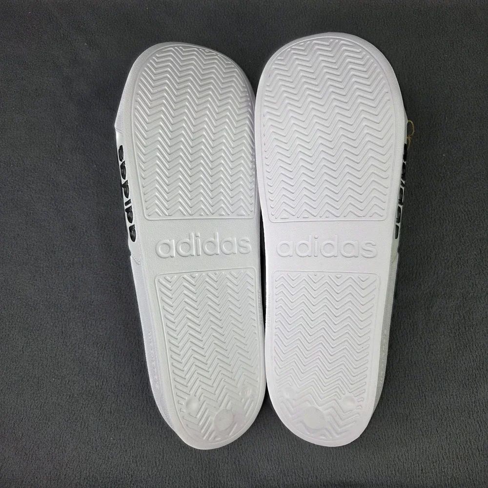 Adidas Adilette Shower Slides GZ5921 Men's Size 17 Slides White Black NEW